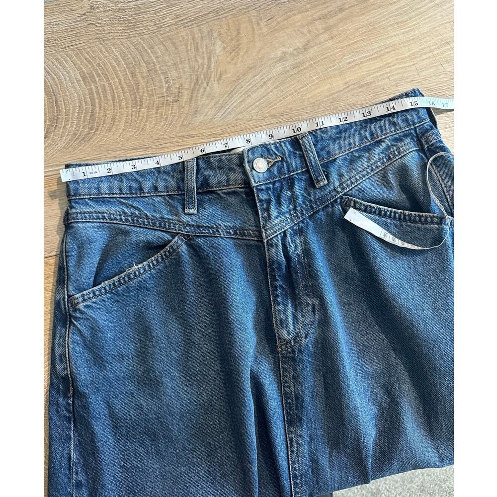 Free People We the Free Come As You Are Denim Maxi Skirt Dark Indigo 8 - Picture 12 of 13